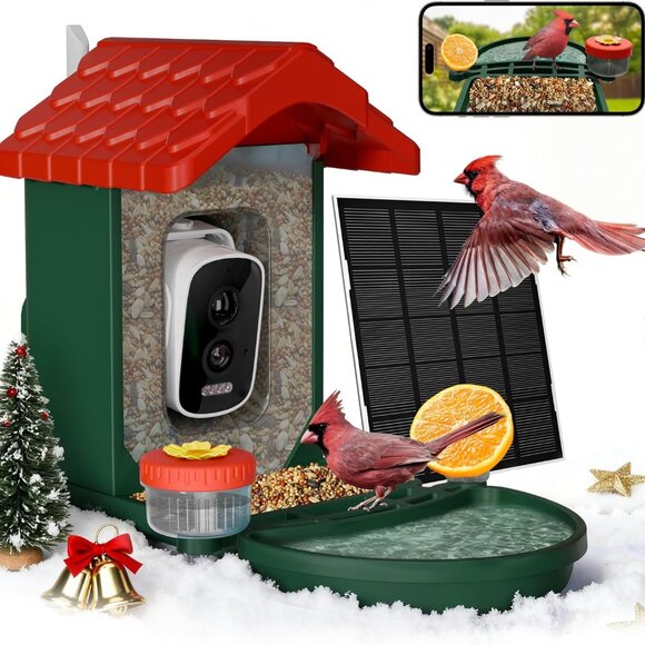 Visiogear Other - 2-in-1 Smart Wild Bird Feeder & Bath with 4K HD Camera and AI Identification